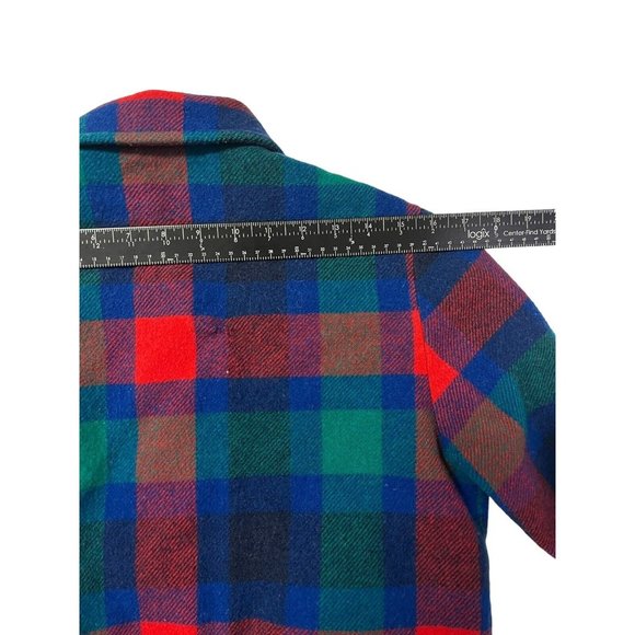 Pendleton Wool Jacket Kids Colorful Checkered Size Medium ? Thinsulate 80s 90s - Picture 11 of 16